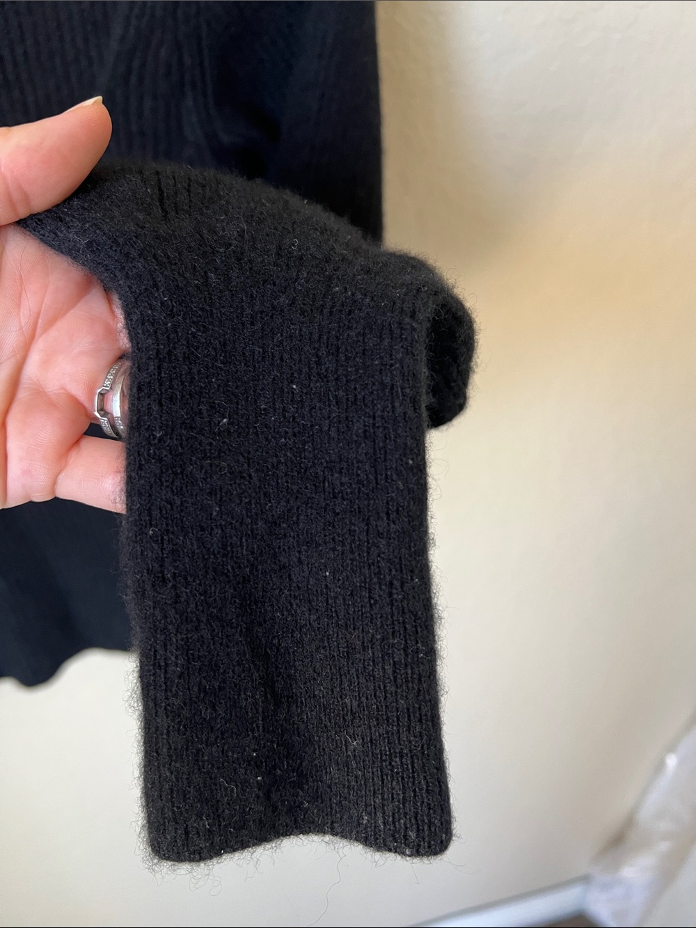 Reformation Isabel deep square neck cashmere ribbed sweater S - Picture 4 of 10